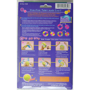 Clover Pom-Pom Maker, Extra Large 115mm (4 1/2"), Beautiful Jumbo Pom Poms Easily