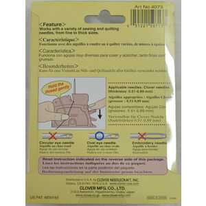 Clover Desk Needle Threader PINK, Thread Your Needles Quickly