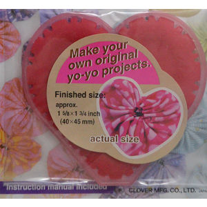 Clover Yo-Yo Maker, Create Beautiful Heart Shape Gathers, #8705, Large 40mm x 45mm
