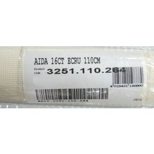 Zweigart 16 Count ECRU Aida Cloth, 110cm Wide ($49 Per Metre)