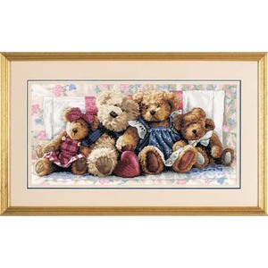 A ROW OF LOVE Gold Collection Counted Cross Stitch Kit #35039 By Dimensions