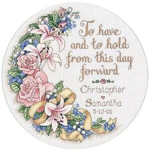 TO HAVE & TO HOLD WEDDING RECORD Counted Cross Stitch Kit 3892