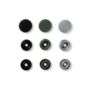 Prym Love Color Snap Fasteners Plastic 12.44mm, Grey Mix