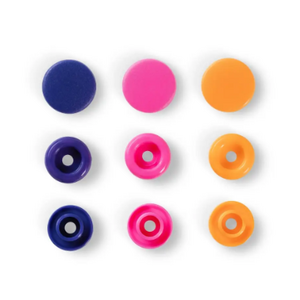 Prym Love Color Snap Fasteners Plastic 12.44mm, Orange/Pink/Violet