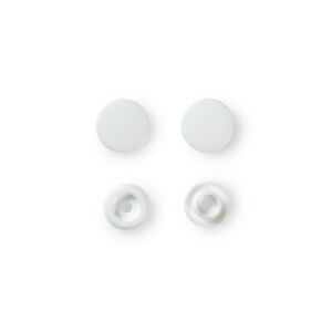 Prym Non-Sew Press Fasteners, Colour Snaps, Round, 12.44mm, White 30pce