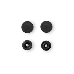 Prym Non-Sew Press Fasteners, Colour Snaps, Round, 12.44mm, Black 30pce