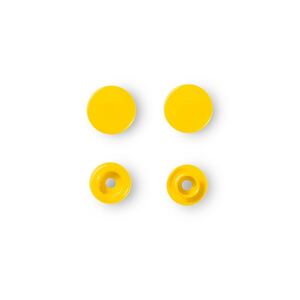 Prym Non-Sew Press Fasteners, Colour Snaps, Round, 12.44mm, Yellow 30pce