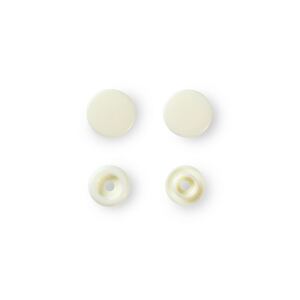 Prym Non-Sew Press Fasteners, Colour Snaps, Round, 12.44mm, Pearl 30pce