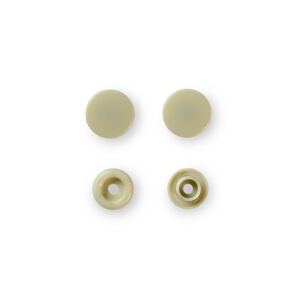 Prym Non-Sew Press Fasteners, Colour Snaps, Round, 12.44mm, Beige 30pce
