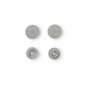 Prym Non-Sew Press Fasteners, Colour Snaps, Round, 12.44mm, Grey 30pce