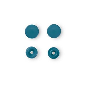 Prym Non-Sew Press Fasteners, Colour Snaps, Round, 12.44mm, Dark Turquoise 30pce