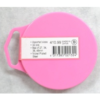 Hemline Safety Pins, Hardened & Tempered, Assorted 32 Pieces, Re-Usable Box