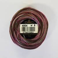 DMC Coloris Thread Perle Cotton No.8 Ball, #4504 VARIEGATED, 10g, 80m