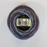 DMC Coloris Thread Perle Cotton No.8 Ball, #4514 VARIEGATED, 10g, 80m
