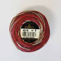 DMC Coloris Thread Perle Cotton No.8 Ball, #4516 VARIEGATED, 10g, 80m