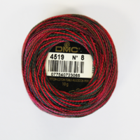 DMC Coloris Thread Perle Cotton No.8 Ball, #4519 VARIEGATED, 10g, 80m