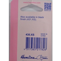 Hemline Hook & Bar Skirt & Trouser Fasteners, Extra Small, 3 Sets, Nickle Colour