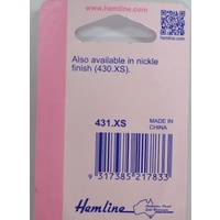 Hemline Hook & Bar Skirt & Trouser Fasteners, Extra Small, 3 Sets, Dark Colour