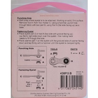 Hemline Eyelets Kit, 5.5mm Eyelets, Washers, Hole Punch & Tool