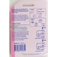 Hemline Fashion Snaps Brass 11mm 12 Sets, Starter Pack Tool Included, PEARL LOOK