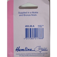 Hemline Swivel Clips, 20mm, 3/4", Pack Of 2, 1 Nickle, 1 Bronze Finish