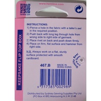 Hemline Rivet Kit, 20 Rivets, Aprox 8mm, Bronze Colour, Instructions On Pack.