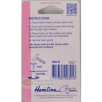 Hemline Bib & Brace Set, 1 Pair Set, Nickle Colour, Instructions On Pack
