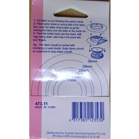 Hemline Self Cover Buttons 11mm 6 Sets Easy to Fit No Tools Required