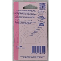Hemline Self Cover Buttons 19mm 5 Sets Easy to Fit No Tools Required, Directions on pack