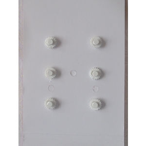 Hemline Self Cover Buttons 11mm, 6 Sets, Plastic, Easy to Fit No Tools Required