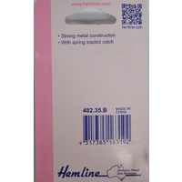 Hemline Swivel Clip, 35mm, Strong Metal Construction, Spring Loaded Catch. BRONZE Colour