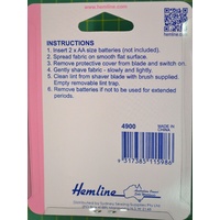 Hemline Lint Shaver, Battery Operated (2 x AA), Removes lint from Fabrics