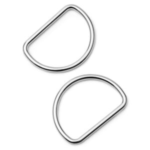 D-Rings, 40mm, Silver-Coloured, 2 per pack #555240