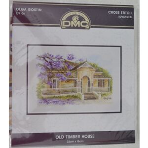 Olga Gostin Old Timber House Cross Stitch Kit 22 x 15cm 16ct Aida, 577106