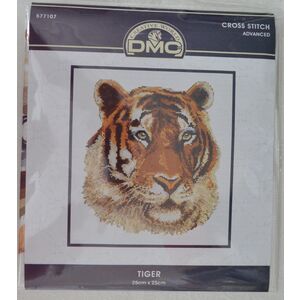 DMC TIGER Cross Stitch Kit 25 x 25cm 14ct Aida, 577107