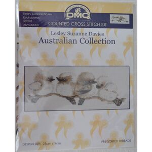 DMC Kookaburras Australian Collection Cross Stitch Kit 23 x 9cm 16ct Aida 582105