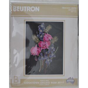 Cooktown Orchid Bush Bells Traced Linen Embroidery Kit 16 x 30cm, 587102