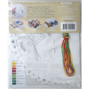 Beutron Waratah 30cm Round Traycloth Dioly Embroidery Kit #587108
