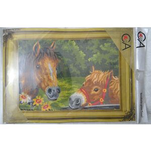 Collection D' Art Tapestry Kit, HORSE AND FOAL, 30cm x 22cm (#6.035K)