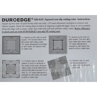 Duroedge Non Slip Dual Ruler Square Inner Square 6.5", Outer Square 12.5"