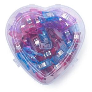 Prym Love 2.6cm Fabric Clips, Heart Box, 40 Clips
