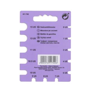 Prym Crochet Hook Gauge, 2mm to 10mm
