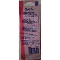 Hemline Non-Roll Woven Polyester Elastic, 12mm x 2 metres White, Resists Rolling