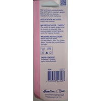 Lightweight Non-Roll Elastic, 22mm x 0.9 metre WHITE, By Hemline