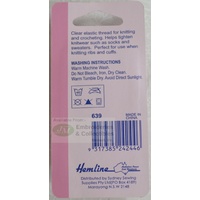 Hemline Knit-In Elastic 200m, CLEAR, For knitting and crocheting