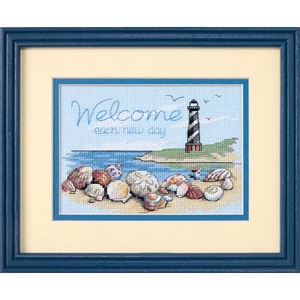 WELCOME EACH NEW DAY Counted Cross Stitch Kit 18 x 13cm #65032