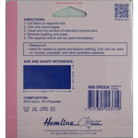 Hemline Self-Adhesive Nylon Repair Patch, Waterproof, 10cm x 20cm GREEN