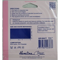 Hemline Self-Adhesive Nylon Repair Patch, 10cm x 20cm NAVY