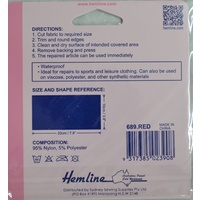 Hemline Self-Adhesive Nylon Repair Patch, 10cm x 20cm RED