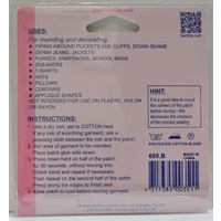 Hemline Iron-On Polycotton Twill Patches, 2 piece 10cm x 15cm BLACK